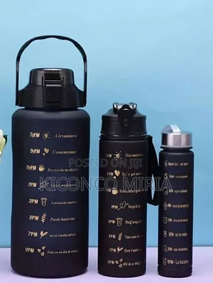Generic 3-Piece Motivational Water Bottle Set