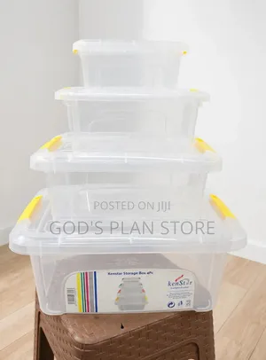 Kwnstar 4pc Plastic Storage Boxes Plastic Food Storage Boxes