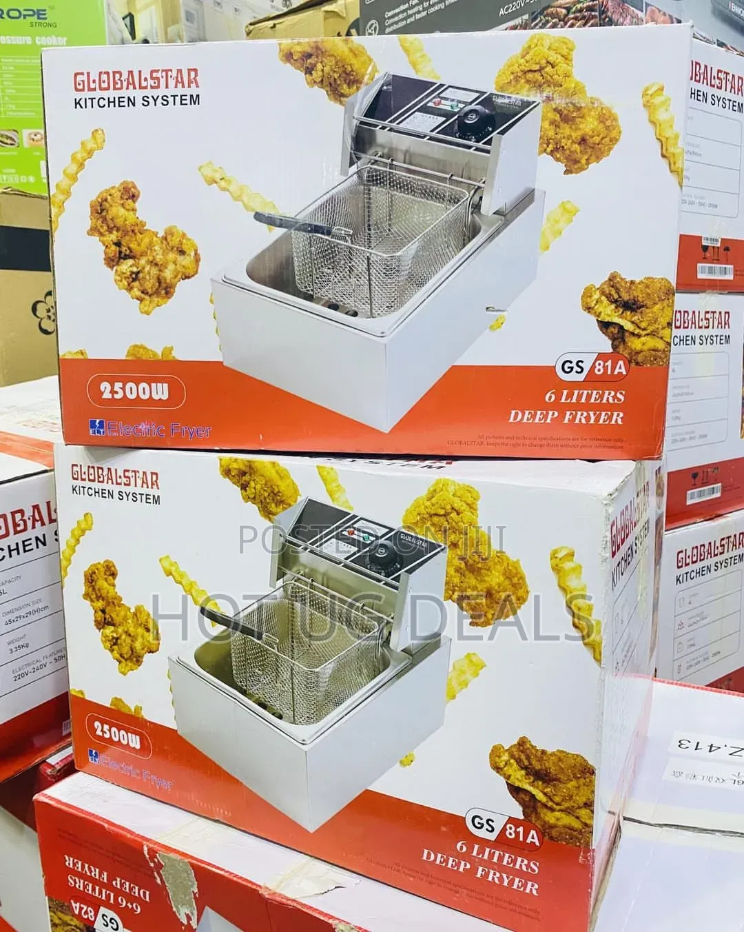 Globalstar GS-81A 6L Commercial Electric Deep Fryer - Stainless Steel