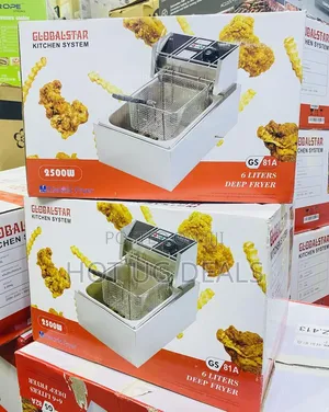 Globalstar GS-81A 6L Commercial Electric Deep Fryer - Stainless Steel