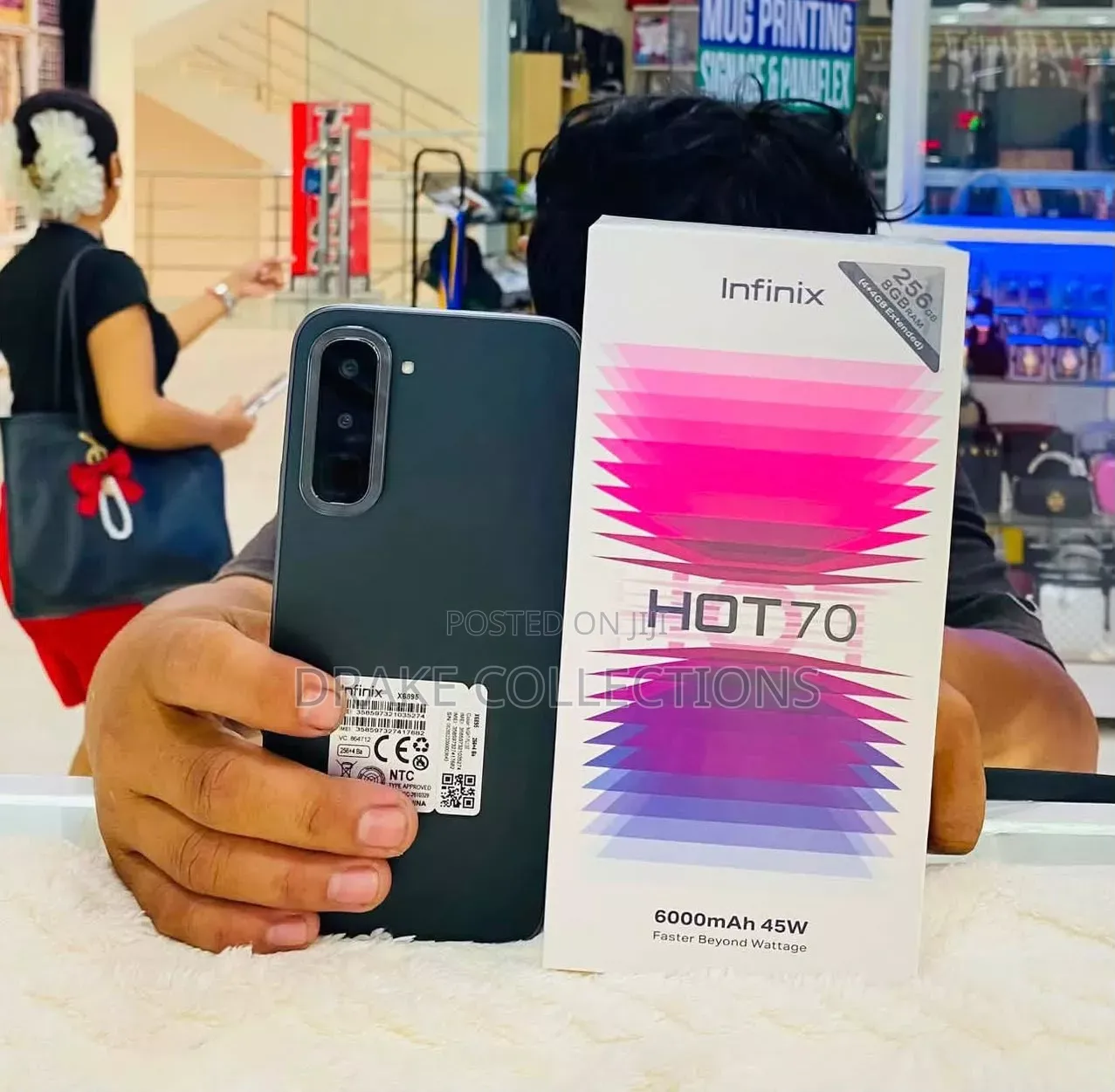 New Infinix Hot 70 128 GB Black