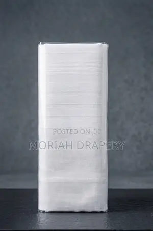Pack of 3 White Cotton Handkerchiefs - Soft and Absorbent - Brand New