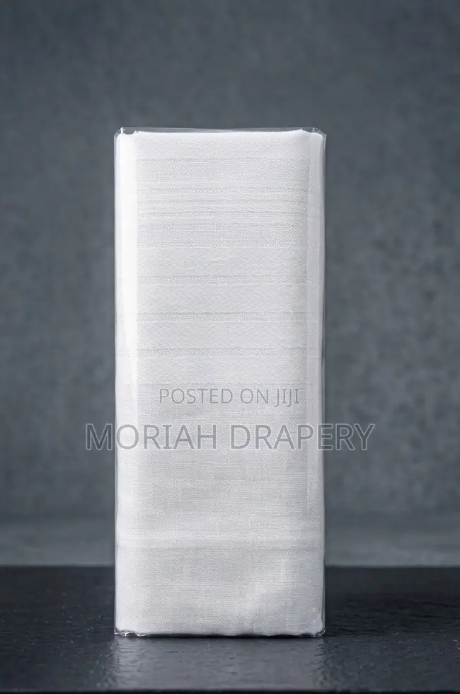 Pack of 3 White Cotton Handkerchiefs - Soft and Absorbent - Brand New