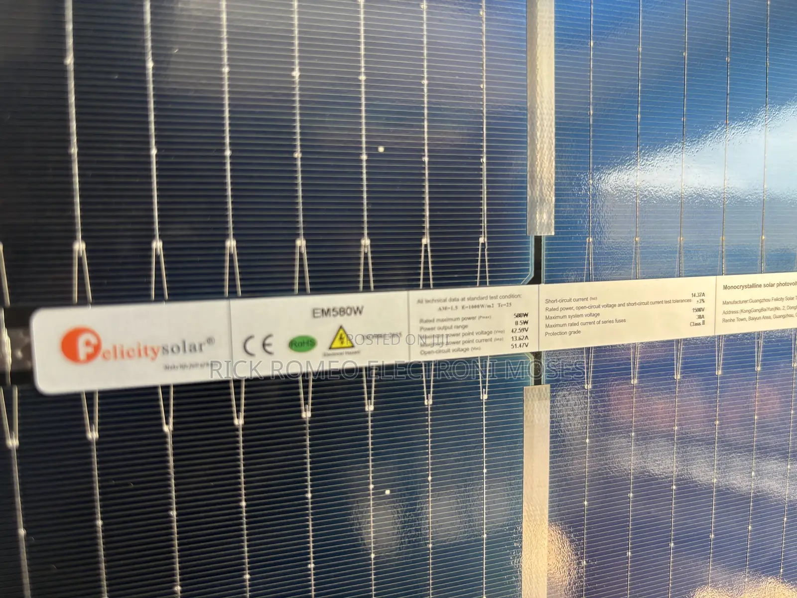 580w Mono Crystalline Solar Panels