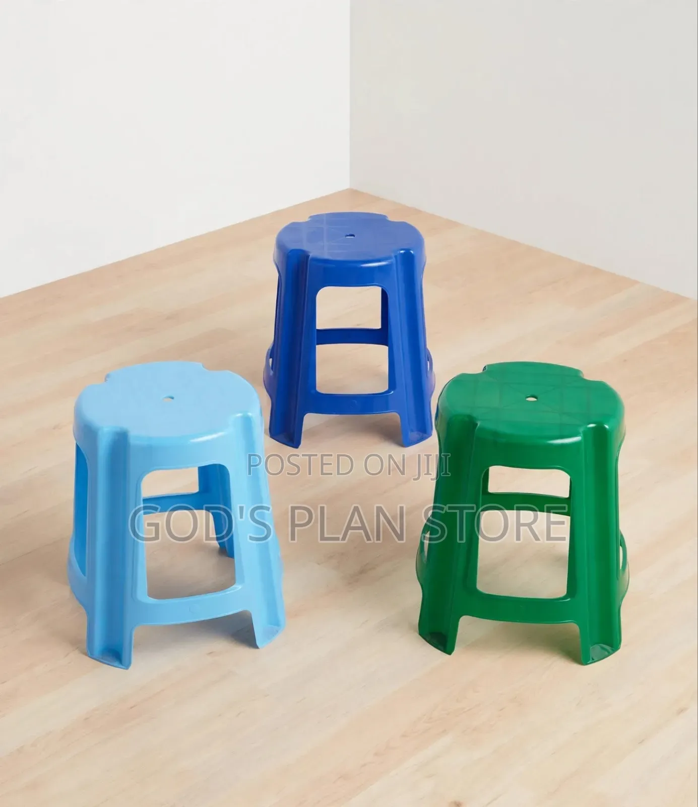 Round Blue Plastic Stools Round Plastic Stools