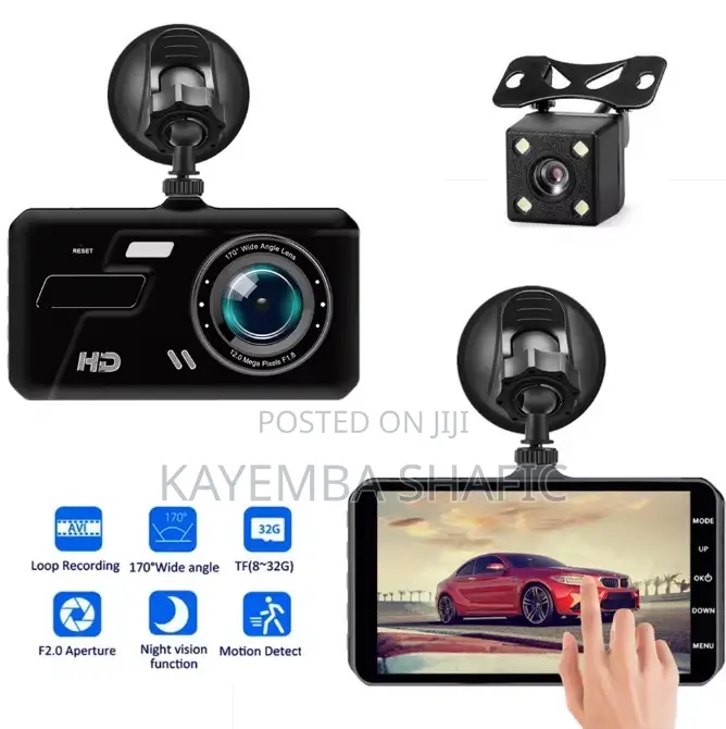 Dual Lens Car Dash Cam Front and Rear HD 1080P Security Camera