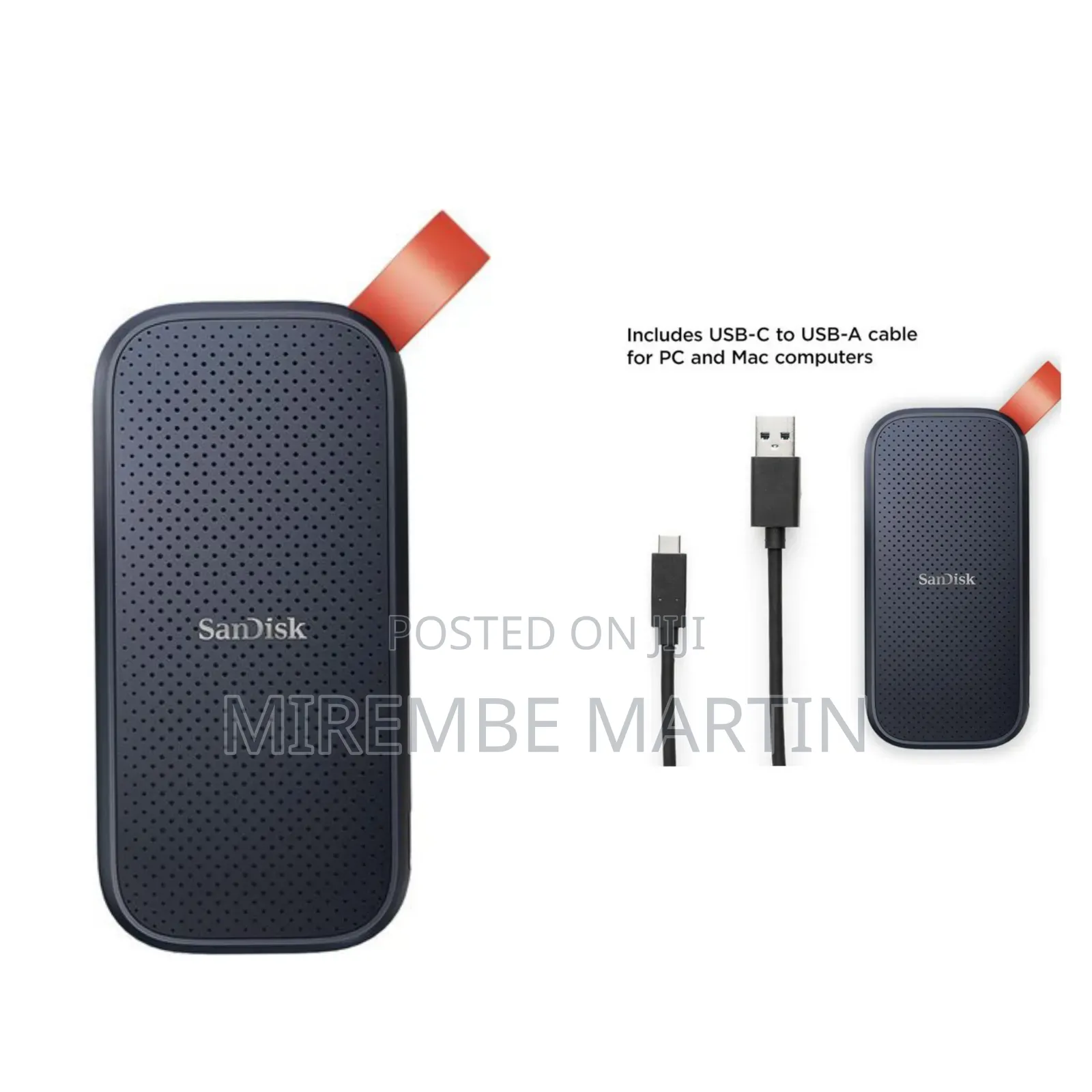 San Disk 1TB Portable SSD - Up to 800mb/S, USB-C, USB 3.2 Gen 2