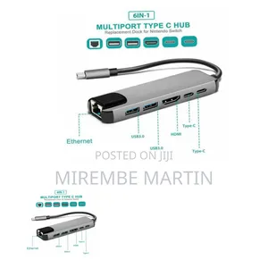 TypeC Interface Hub, Ethernet Adapter USB3.0 TF Memory Cards USB C