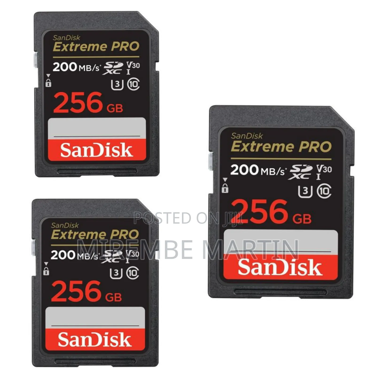 Sandisk 256gb Extreme Pro SDXC Uhs-I Memory Card - C10, U3, V30, 