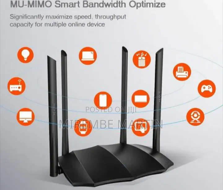 Tenda AC1200 Dual Band Gigabit Smart WiFi Router Gaming UHD Stream
