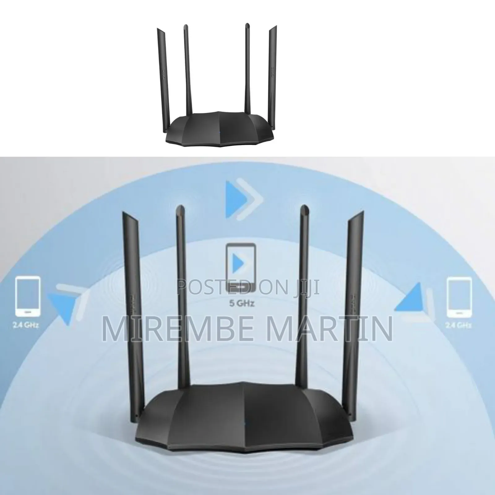 Tenda AC1200 Dual Band Gigabit Smart WiFi Router Gaming UHD Stream