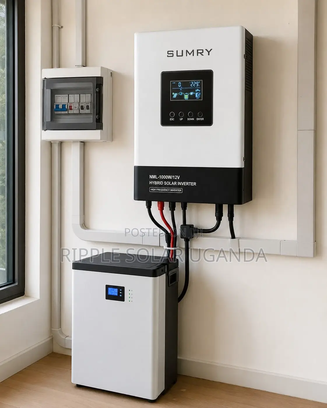 1000w 12v Hybrid Solar Inverter High Frequency Pure Sine Wave