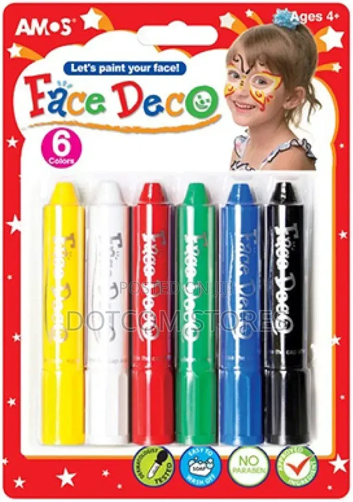 6pcs Amos Face Deco Crayons Set