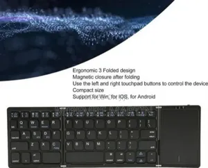 Foldable Keyboard B089T With Touchpad, BT 5.1, 64 Keys, Portable