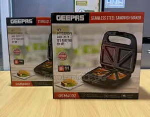Geepas 750W 2-Slice Stainless Steel Sandwich Maker