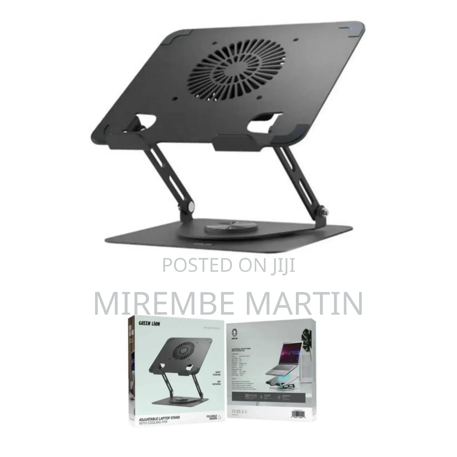 Green Lion Adjustable Laptop Stand With Cooling Fan