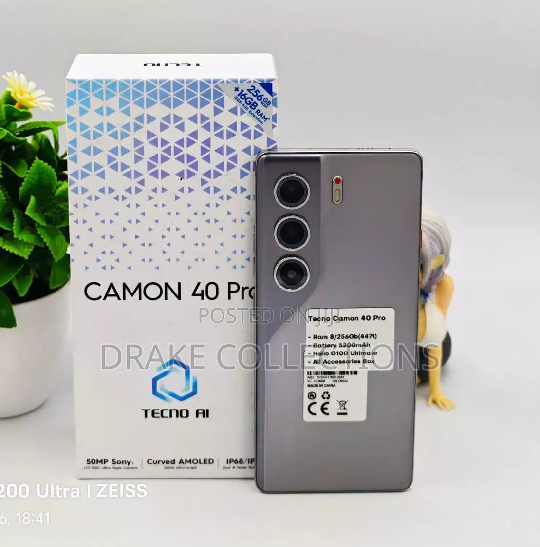 New Tecno Camon 40 Pro 5G 256 GB Gray