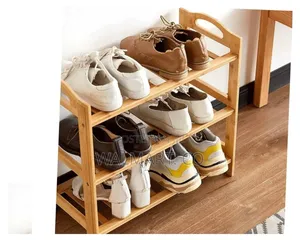Simple Wooden Freestanding Shoe Rack Cabinet Corridor Shoe Shelf