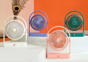 1Pc Mini Electric Fan With a Drawer Rotatable Head USB Portable Speed