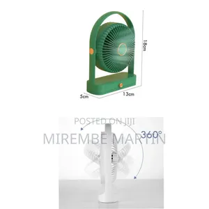 1Pc Mini Electric Fan With a Drawer Rotatable Head USB Portable Speed