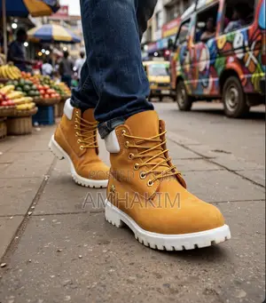 Genuine Timberland White Sole Brown Leather Boots in Stock