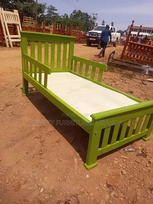 3 by 6 Lime Green Wooden Toddler Bed