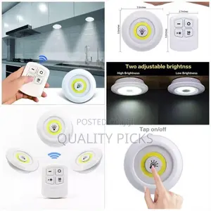 3-Piece Wireless Remote Control Night Light COB Smart Wireless
