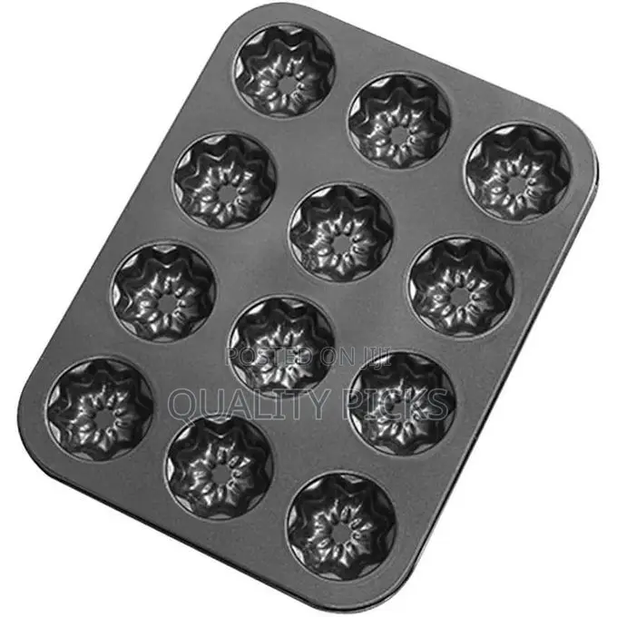 2 Pieces of Nonstick Flower-Shaped Madeleine- Mold Cake Pan