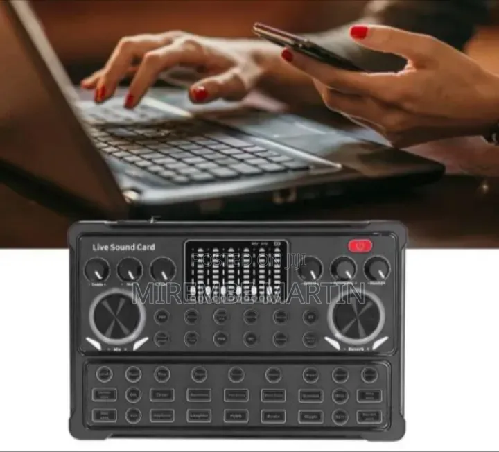 Live Sound Card Dual Channel Audio Mixer Live Streaming Voice Changer