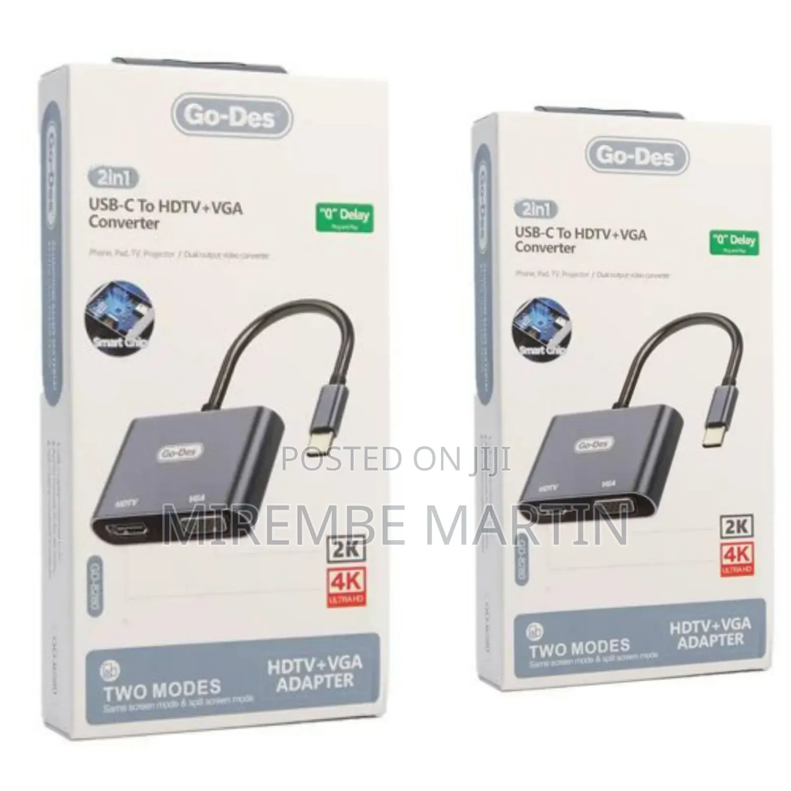 Go-Des USB-C to HDTV+VGA Converter GD-8280