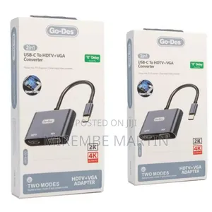 Go-Des USB-C to HDTV+VGA Converter GD-8280