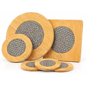 Heat Resistant Pads Cup Coaster, Bamboo Wooden Hot Pads