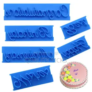 6 PCS Cake Word, DIY Handwriting Letter Print Stamp