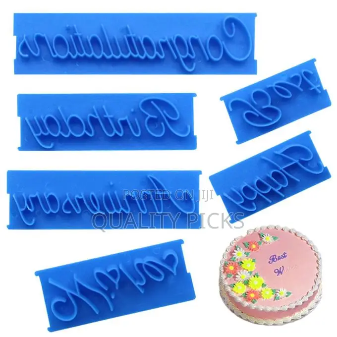 6 PCS Cake Word, DIY Handwriting Letter Print Stamp