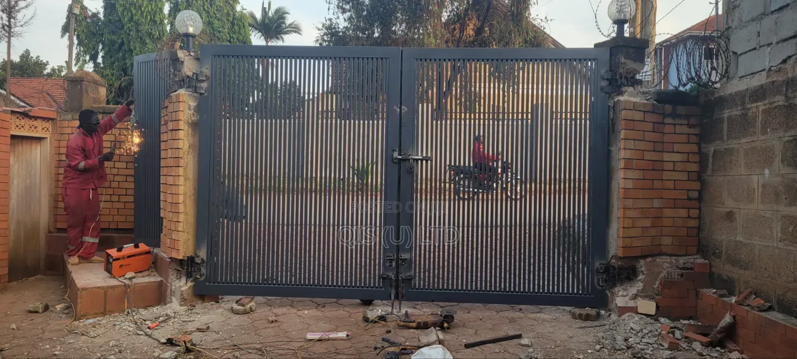 Striped Swinging Gate