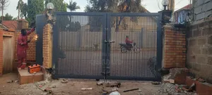 Striped Swinging Gate