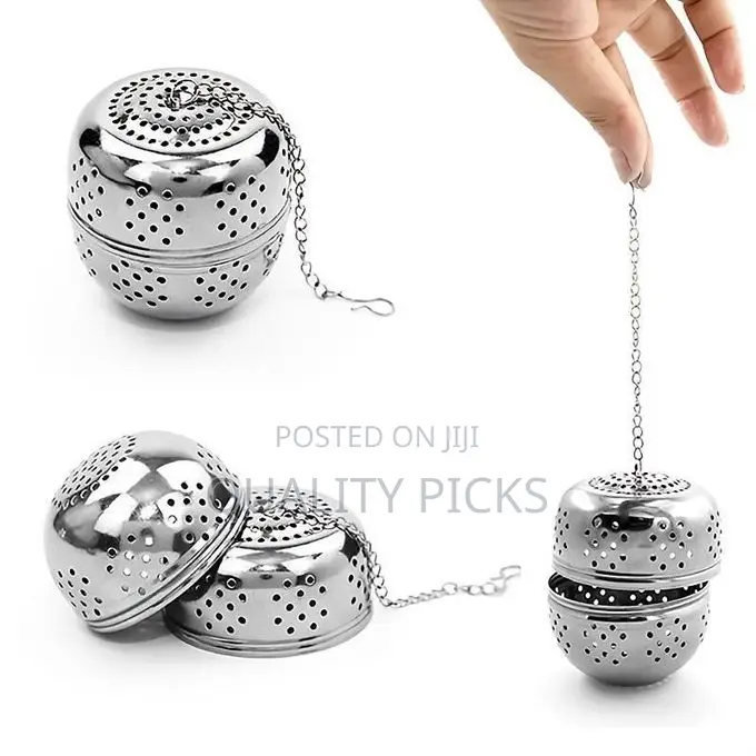 Stainless Steel Oval Ball Shape Tea Infuser Filter Seasoning