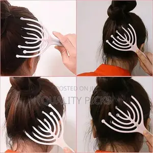 Manual Head Massager 9 Finger Scalp Massage Iron Balls