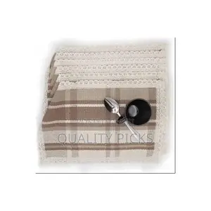 Place Mats Set of 6 Cotton Linen Placemats Woven