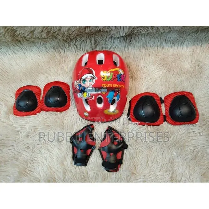 Kids Bike, Skate Protective Gear 7 in 1 ~ Red