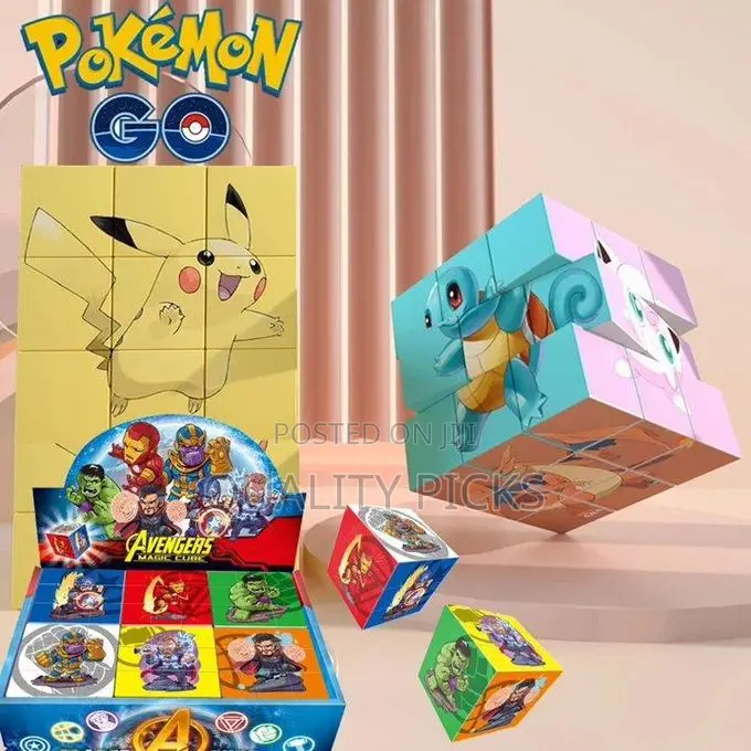 Pokémon Cartoon Puzzle Speed Cube 3x3x3, Stickerless