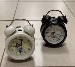 VINGVO Black Metal Alarm Clock