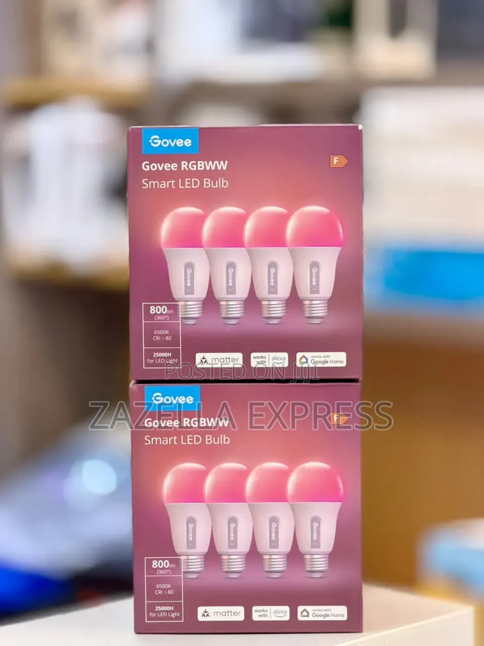 Govee LED Smart Bulb E27, RGBWW Dimmable, 800LM, (Pack of 4) Wifi Lamp