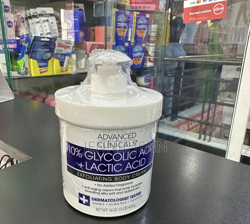 Advanced Clinicals 10% Gycolic Acid+Lactic Acid Exfoliating Body Cream