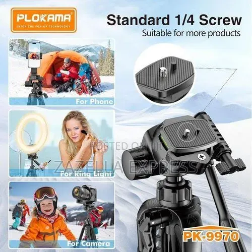 Jmary PK9970 Professional Tripod for Mobile Camera – Durable ABS