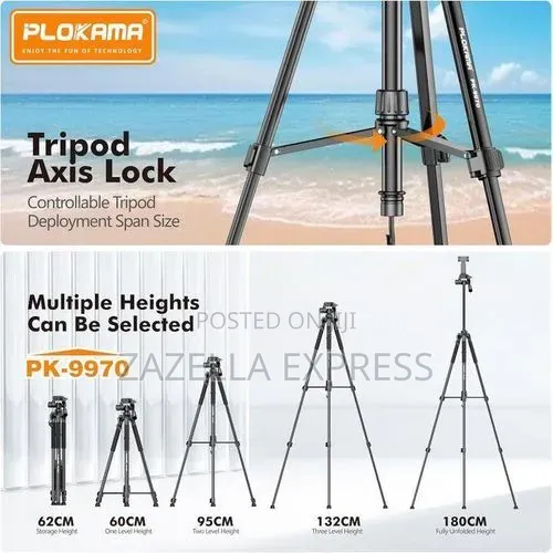 Jmary PK9970 Professional Tripod for Mobile Camera – Durable ABS