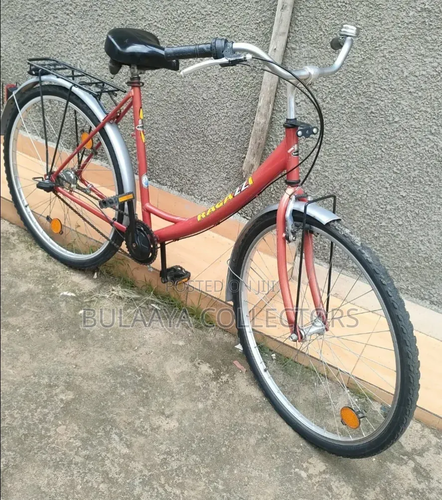 Gemany Used Red Ragazzi City Bike Features Rear Cargo Rack, 28 Inches.