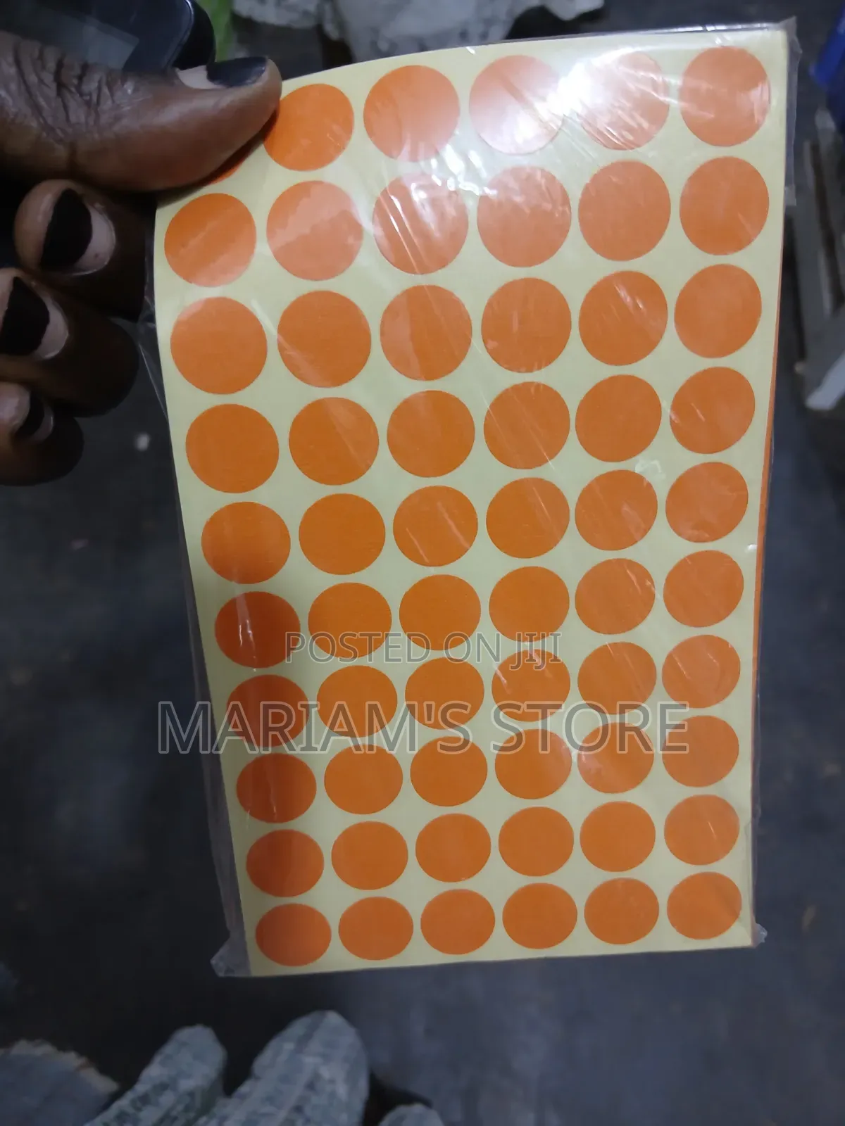 TownStix Brand Purple Round Dot Stickers With a Self-Adhesive Design