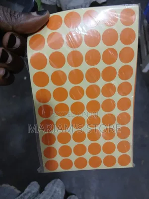TownStix Brand Purple Round Dot Stickers With a Self-Adhesive Design