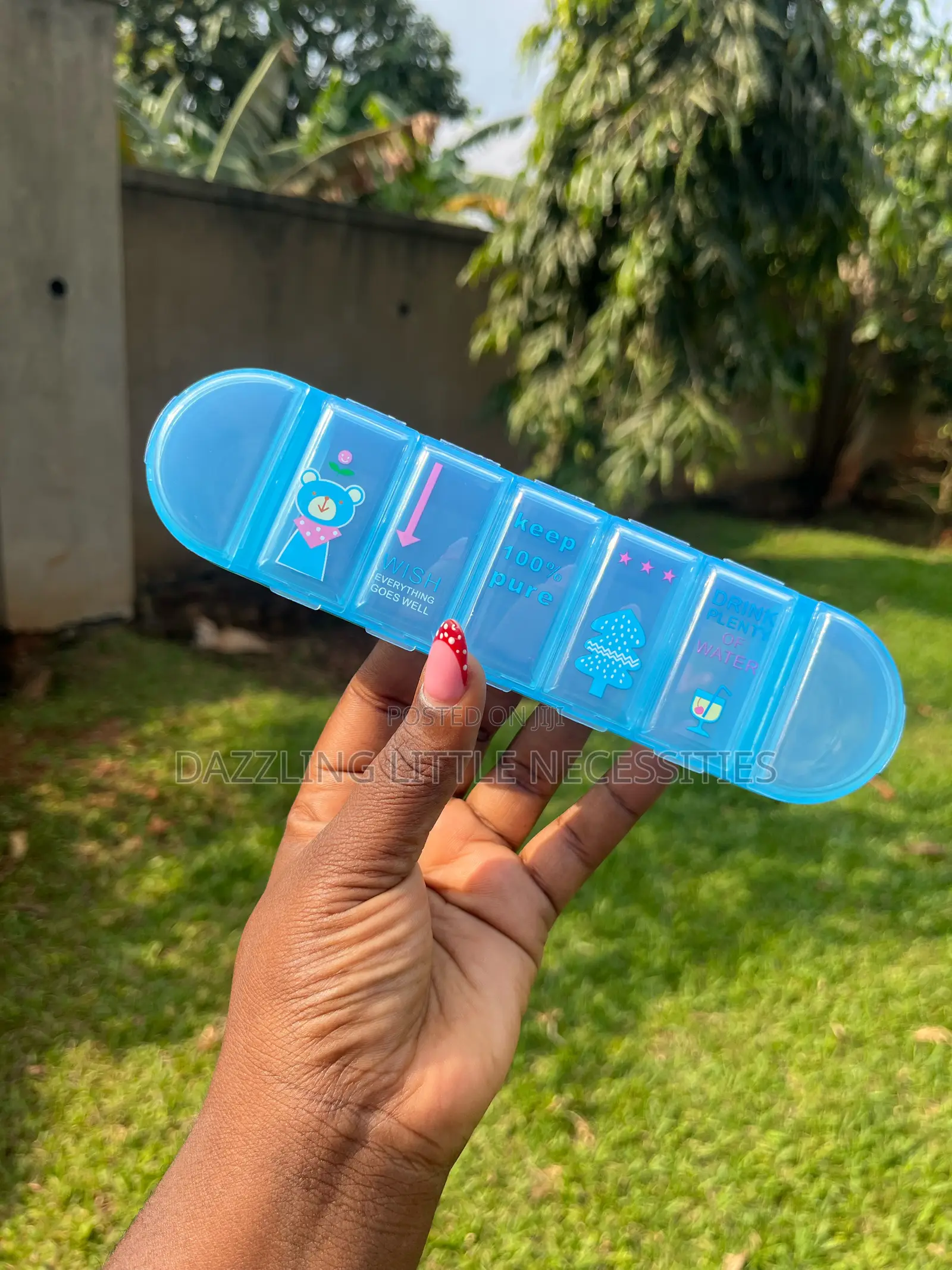 7 Day Slim Pill Case Organizer - Blue